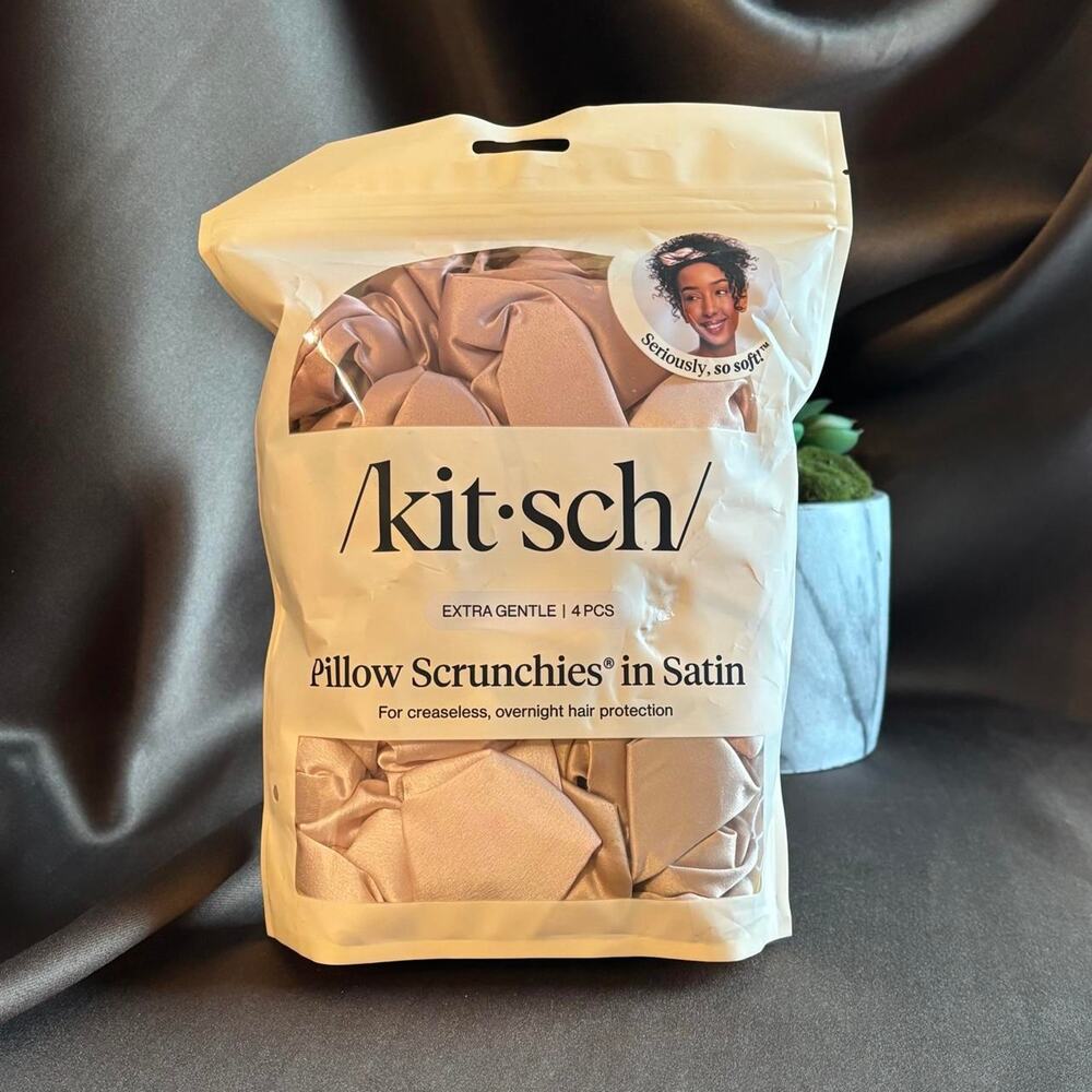 Kitsch Pillow Scrunchies in Satin - 4pcs